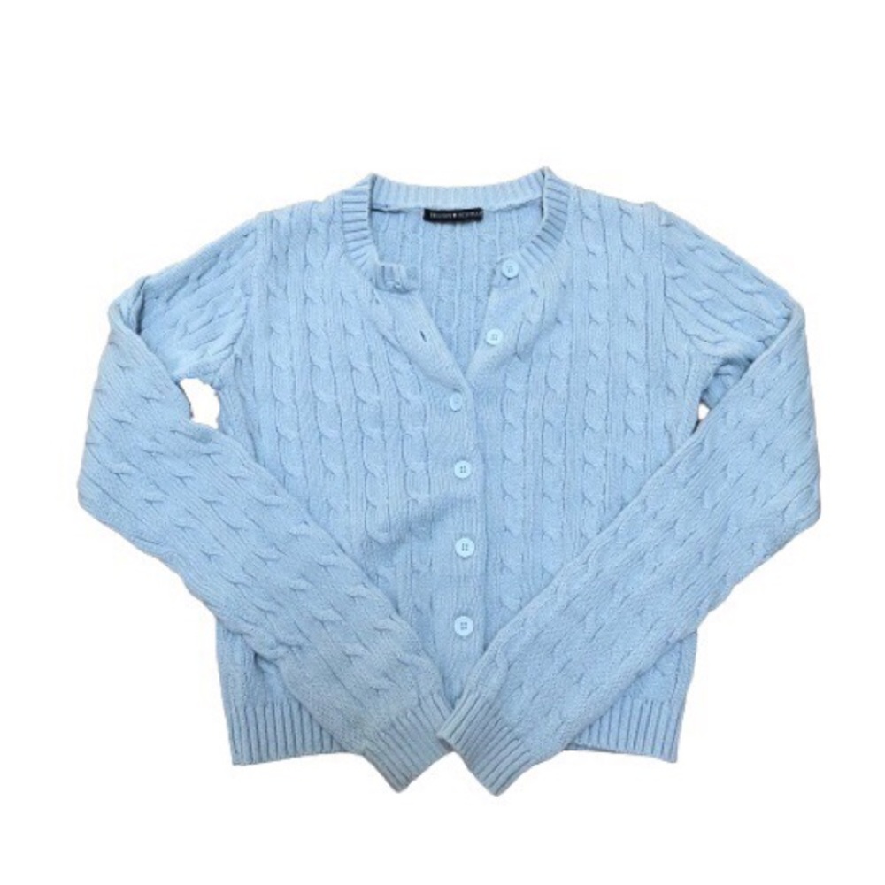 SOLD blue olsen knit cardigan brandy melville